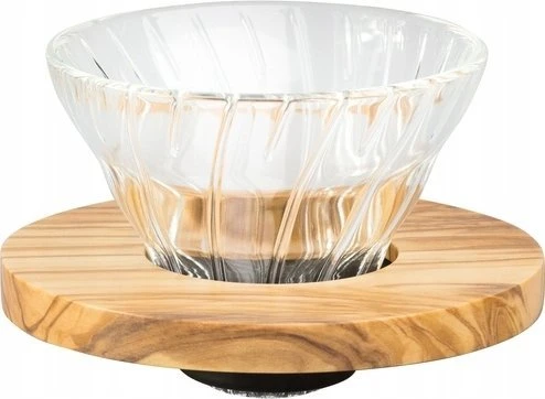 Hario V60 stiklo lašintuvas 01 – alyvuogių mediena