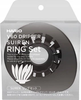 Hario - Suiren - Dripper žiedų rinkinys - juodas
