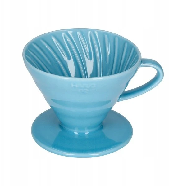 Hario V60-02 keramikinis kavos lašintuvas mėlynas