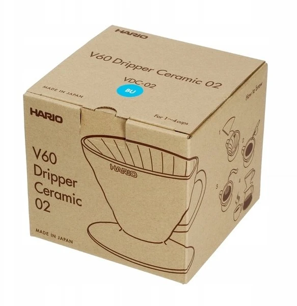 Hario V60-02 keramikinis kavos lašintuvas mėlynas