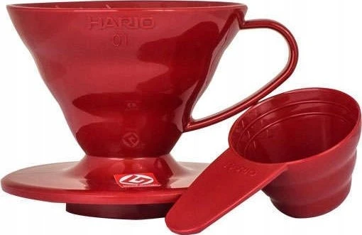Hario V60-01 plastikinis lašintuvas raudonas