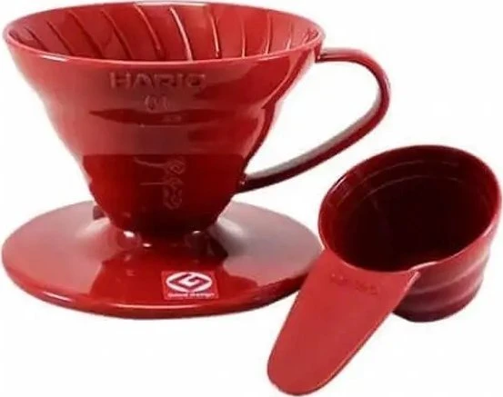 Hario V60-01 plastikinis lašintuvas raudonas