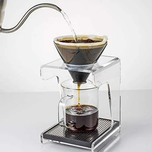 Hario - V60 Plastic One Pour Dripper MUGEN - Juodas