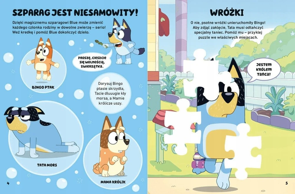 Dėlionė HARPERCOLLINS Here's BLUey! Žaidimai ir užsiėmimai su lipdukais 87111