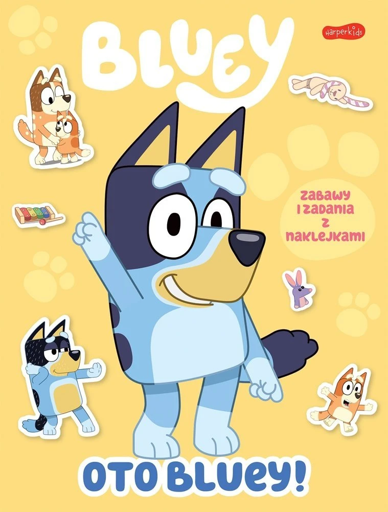 Dėlionė HARPERCOLLINS Here's BLUey! Žaidimai ir užsiėmimai su lipdukais 87111