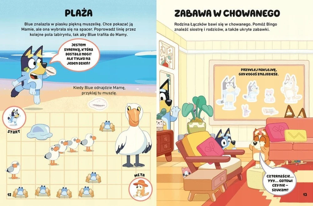 Dėlionė HARPERCOLLINS Here's BLUey! Žaidimai ir užsiėmimai su lipdukais 87111