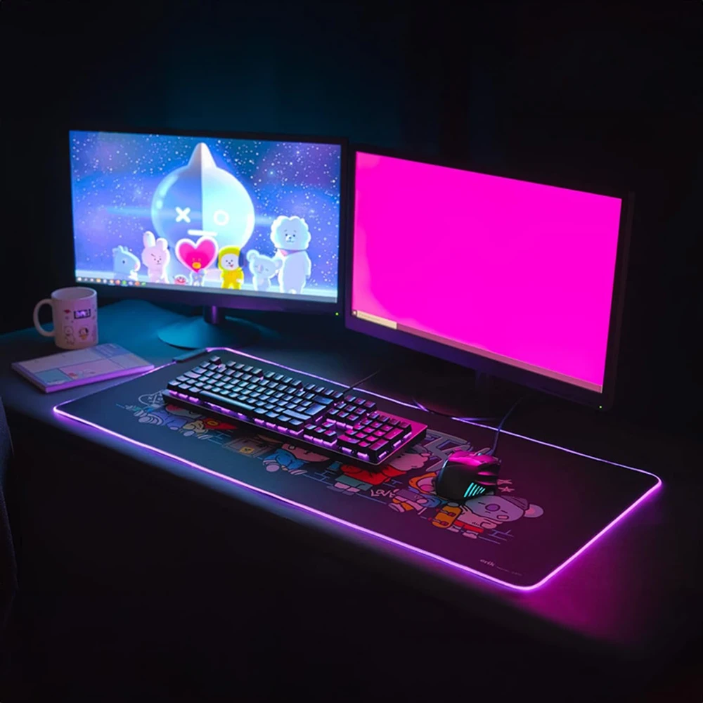 Kilimėlis BT21 - Plaukų šalinimo / be narvelio XXL su LED langeliu (90 x 40 cm)