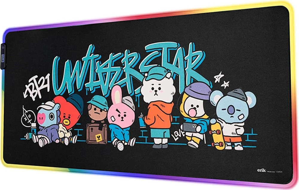 Kilimėlis BT21 - Plaukų šalinimo / be narvelio XXL su LED langeliu (90 x 40 cm)