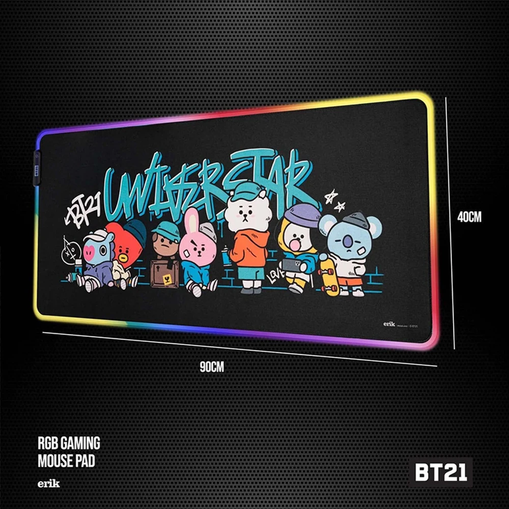 Kilimėlis BT21 - Plaukų šalinimo / be narvelio XXL su LED langeliu (90 x 40 cm)