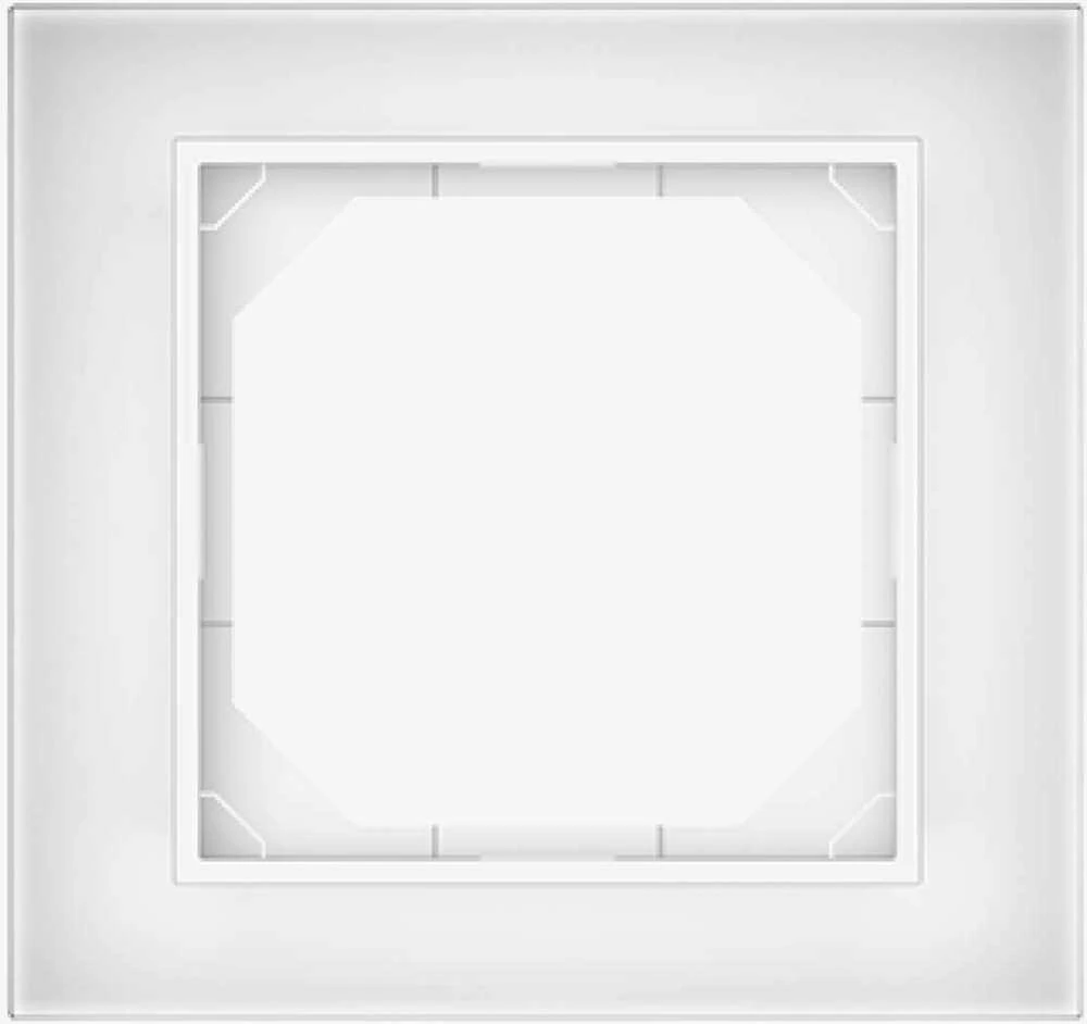 Vilma Rėmelis QUADRUM QR 1000, 1 vietos, stiklinis, baltos matinės sp.