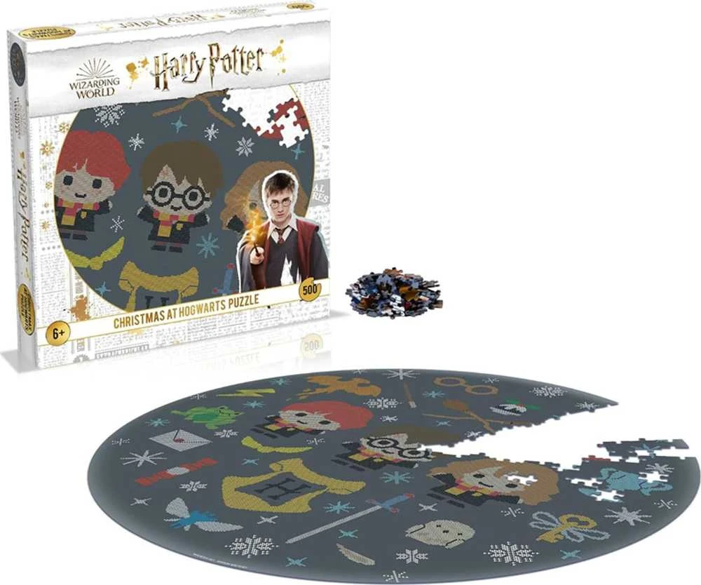 Harry Potter Haris Poteris - Dėlionės 500 elementų dekoratyvinėje dėžutėje (Kalėdos Hogvartse)