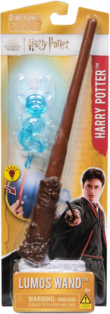 Harry Potter Hario Poterio stebuklinga lazdelė Patronus su mygtuku Lumos lazdelės šviesa 20 cm