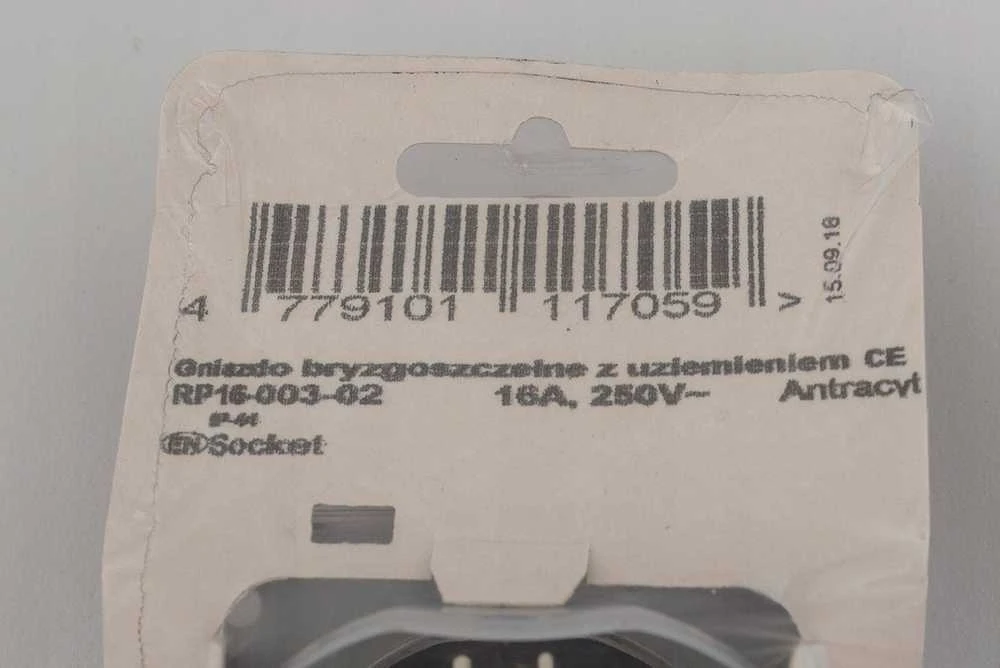 Kištukinis lizdas VILMA XP 500 be rėmelio, su įžeminimu ir dangteliu (IP44), antracito spalvos