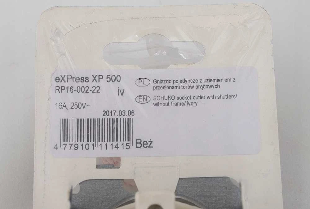 Kištukinis lizdas VILMA XP500, su įž., dr. kaulo spalvos