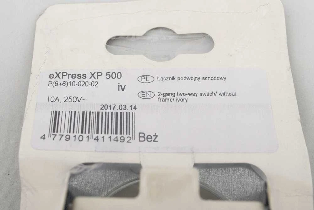 Perjungiklis VILMA XP500, 2 klav., dramblio kaulo spalvos