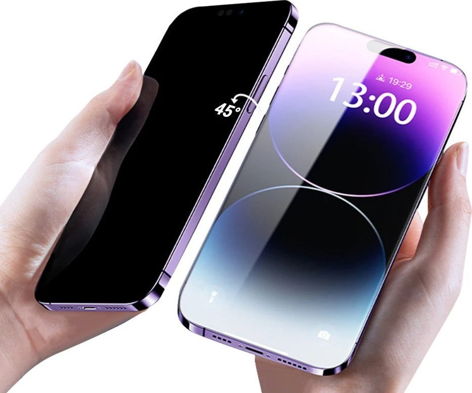Fusion Accessories Topt Apsauginis stiklas Privacy Glass skirtas Apple iPhone 12/12 Pro Juodas