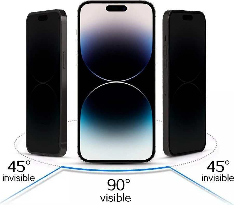 Fusion Accessories Topt Apsauginis stiklas Privacy Glass skirtas Apple iPhone 13/13 Pro Juodas