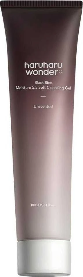 Haruharu Wonder Juodas Rice Moisture 5.5 Soft Cleansing Gel valomasis veido gelis su juodaisiais ryžiais, 100 ml