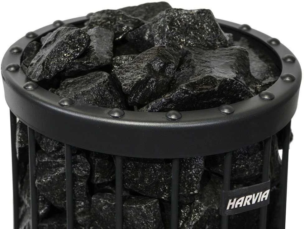 HARVIA Nežinomas Saunos akmenys, juodasis vulkanitas, 5 – 10 cm, 20 kg