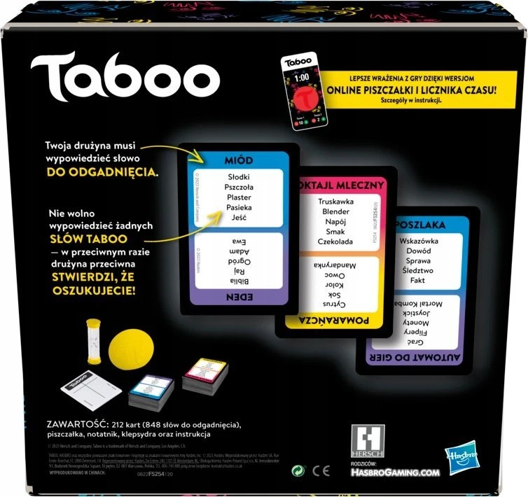 Hasbro „Taboo“ vakarėlių žaidimas (naujas leidimas) – atspėk žodį prieš laikrodį