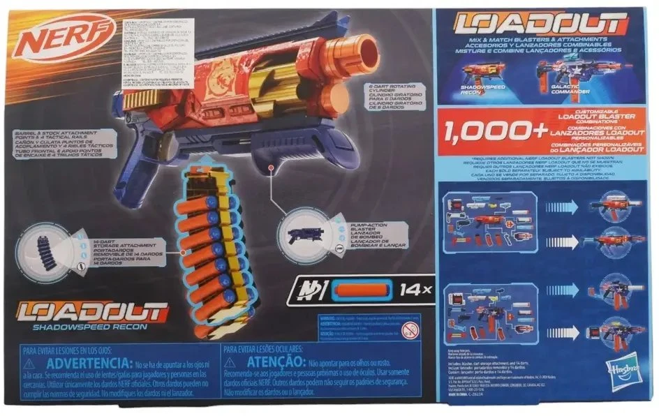 Hasbro Išverstu į lietuvių kalbą: *****NERF Loadout Shadowspeed G1760