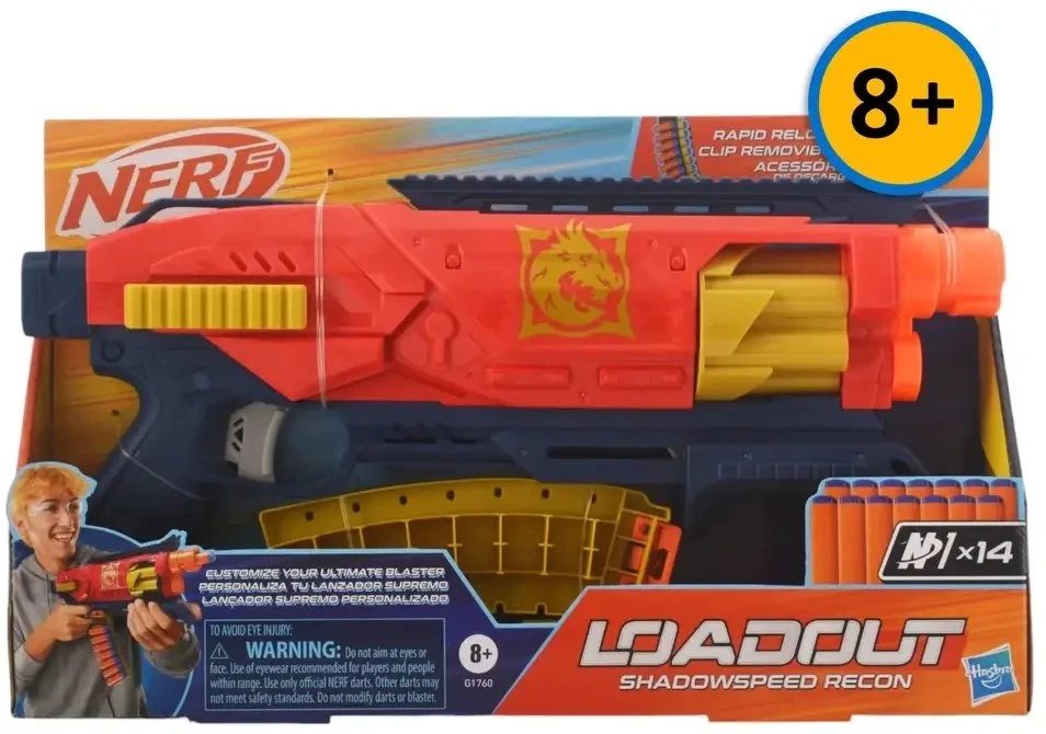 Hasbro Išverstu į lietuvių kalbą: *****NERF Loadout Shadowspeed G1760