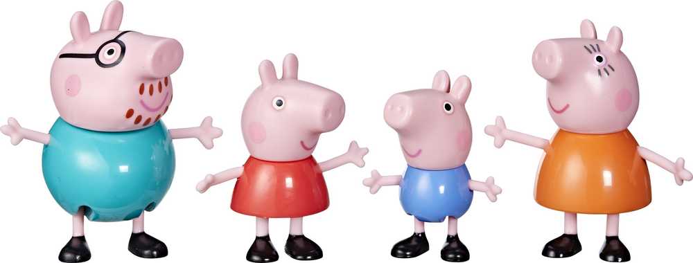 Hasbro 4 figūrėlių rinkinys PEPPA, Peppa šeima F2190