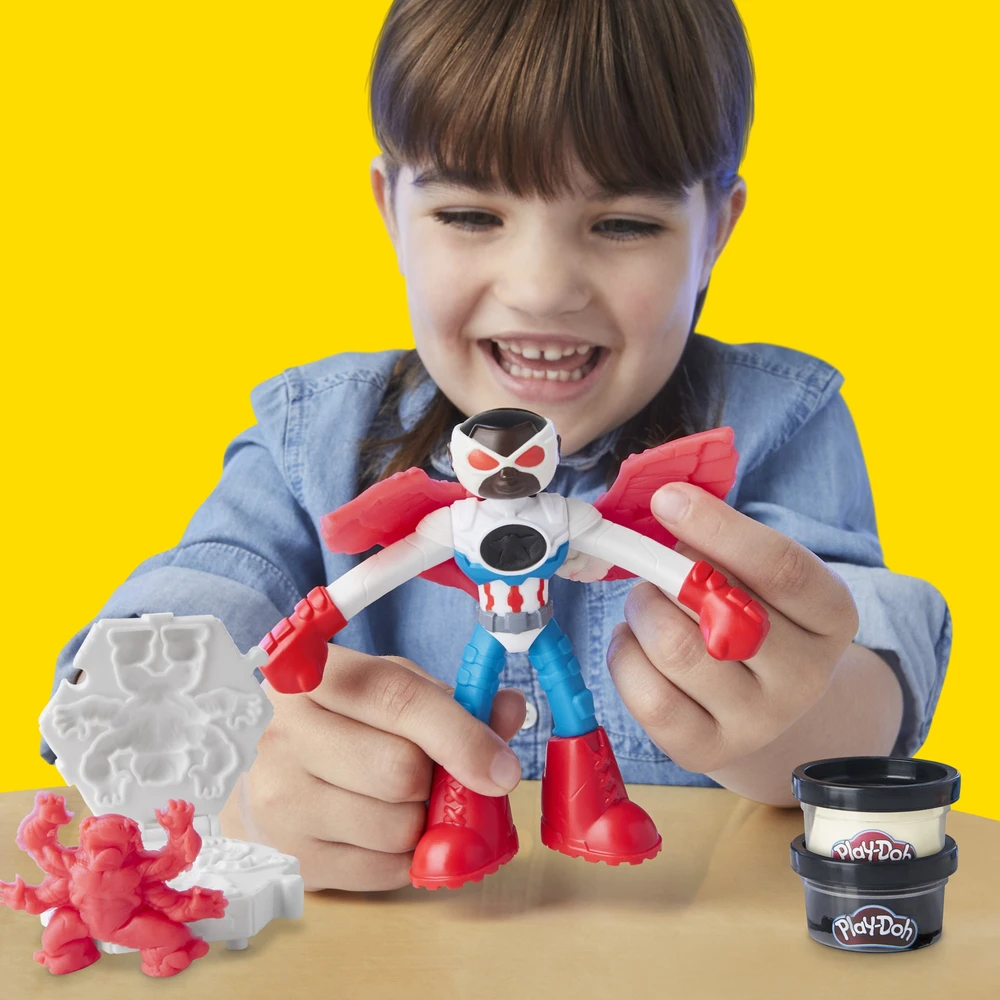 Hasbro PLAY-DOH Kapitono Amerikos moto-slicer rinkinys, G05555L0