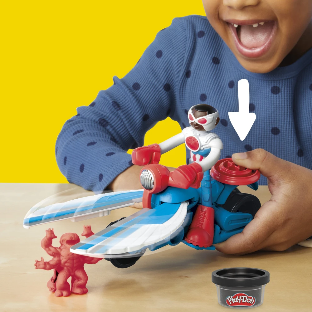 Hasbro PLAY-DOH Kapitono Amerikos moto-slicer rinkinys, G05555L0
