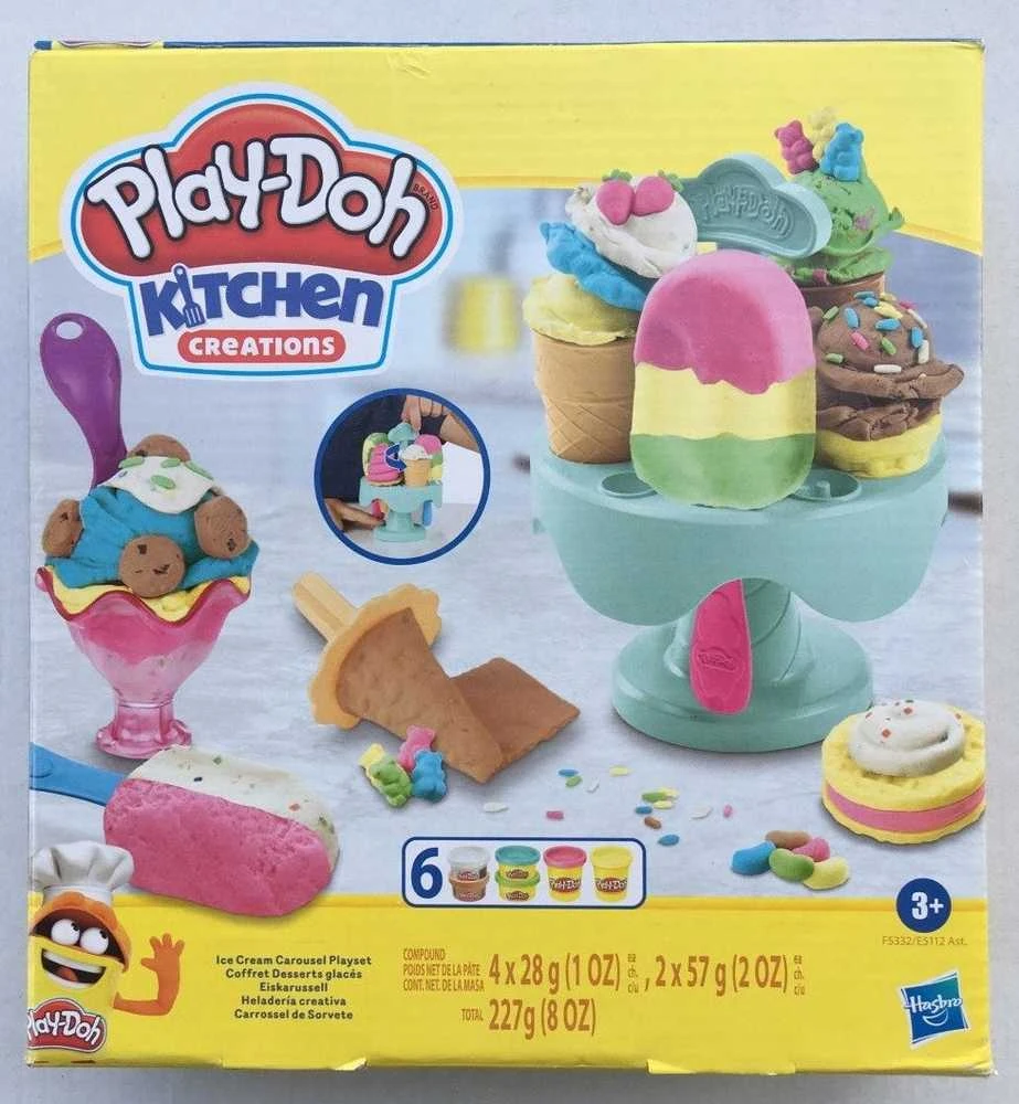 Hasbro PLAY-DOH CASTRY RINKINYS LEDAI LEDAI PLAY PASTE VAMZTELIŲ PRIEDAI