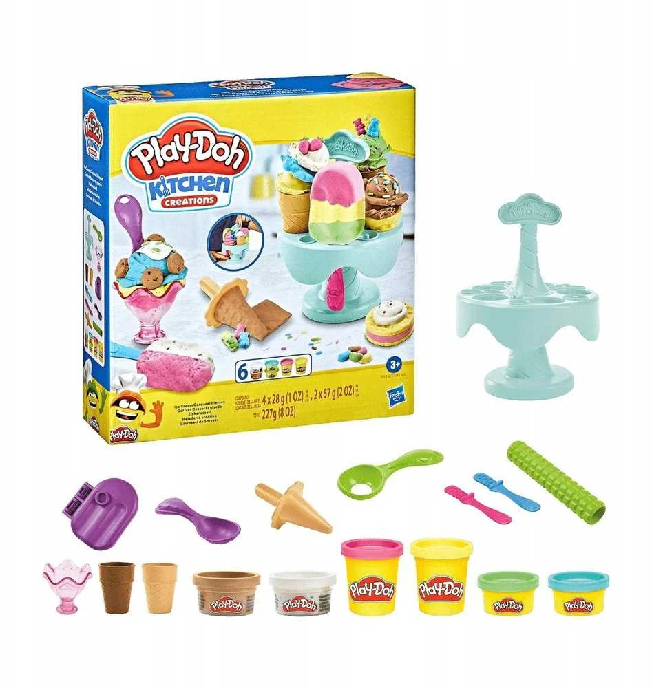 Hasbro PLAY-DOH CASTRY RINKINYS LEDAI LEDAI PLAY PASTE VAMZTELIŲ PRIEDAI