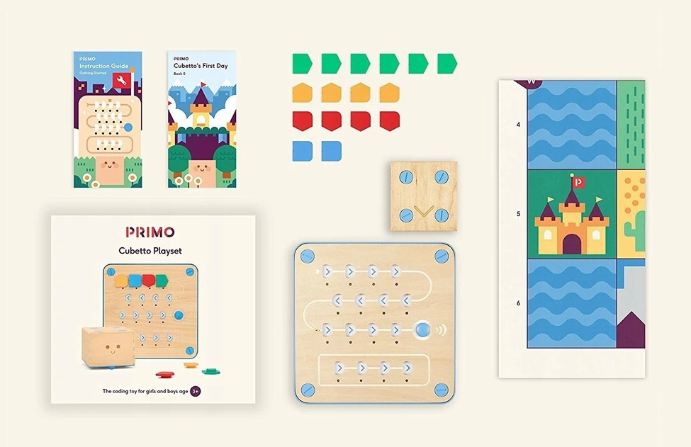 Cubetto programavimo rinkinys su komandų kaladėlėmis