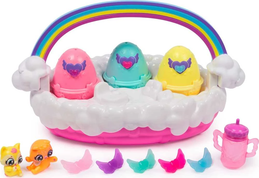 Žaislinis krepšelis Hatchimals Alive Neon Rainbow