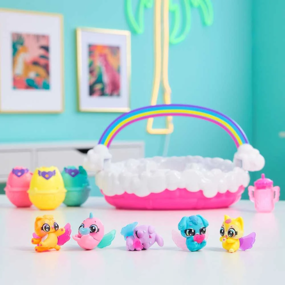 Žaislinis krepšelis Hatchimals Alive Neon Rainbow