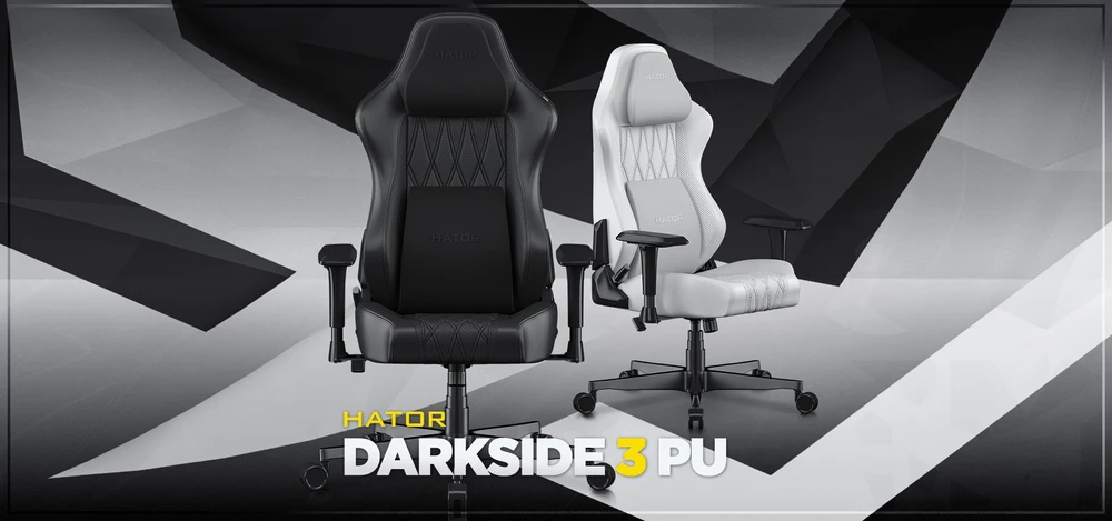 „Hator HTC3000M Darkside“ 3M PU žaidimų kėdė