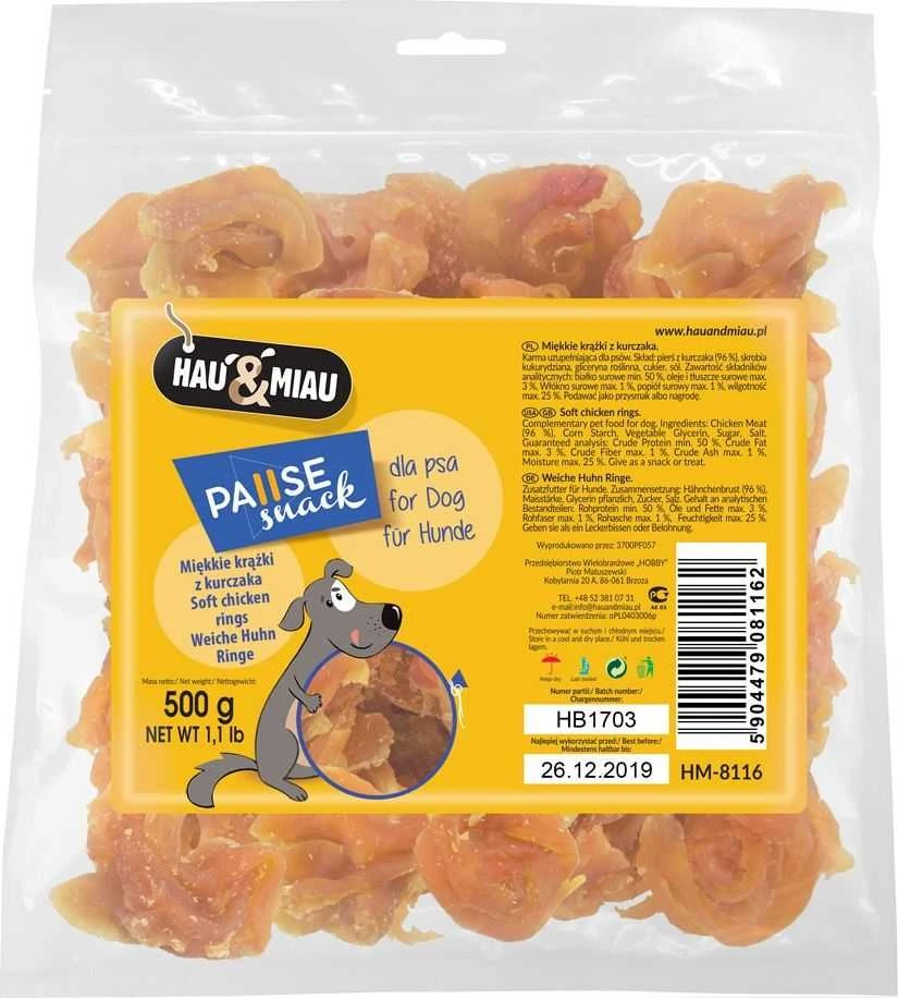Hau&Mau Hau&amp;Miau minkšti žiedai su Vištiena 500g