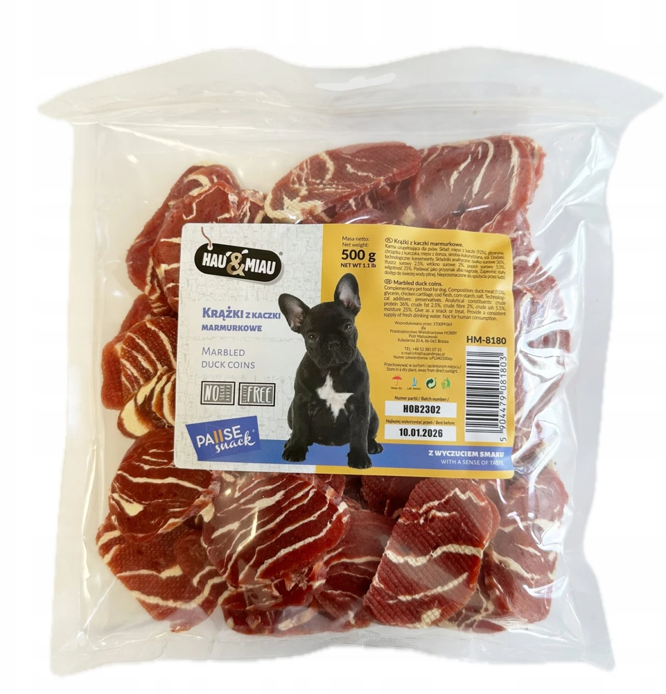 Hau&Miau marmurinės antienos riekelės, 500g