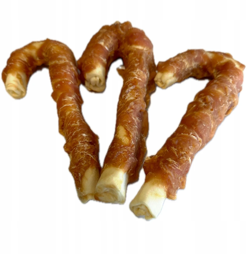 Hau&Miau Pausesnack šunų skanėstai, odiniai pagaliukai, įvynioti į vištieną, 500g