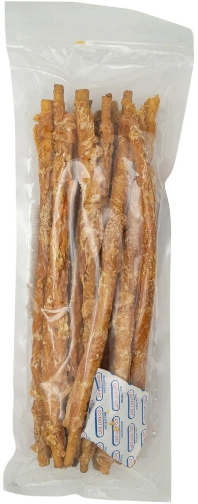 Hau&Miau Užkandis šunims, rūkytos odos lazda apvyniota vištiena, 30 cm, 500g (HM-8239)