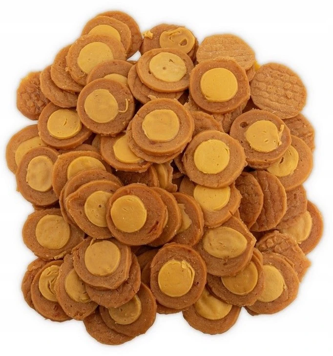 Hau&Miau Pausesnack šunų skanėstas, ėrienos griežinėliai su sūrio skoniu, 500g