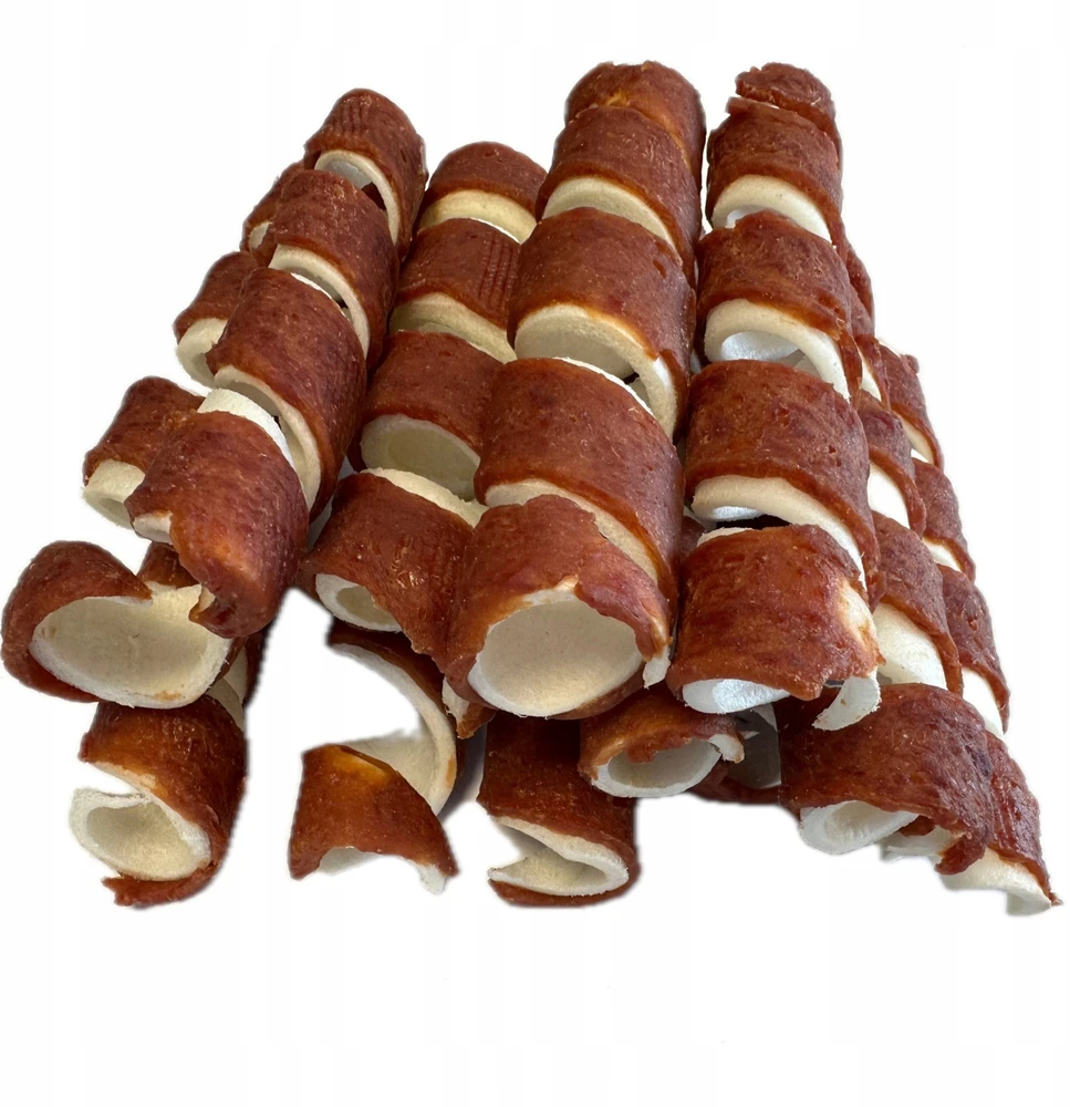 Hau&Miau Pausesnack šunų skanėstas, susukti ritinėliai su antiena, 500g