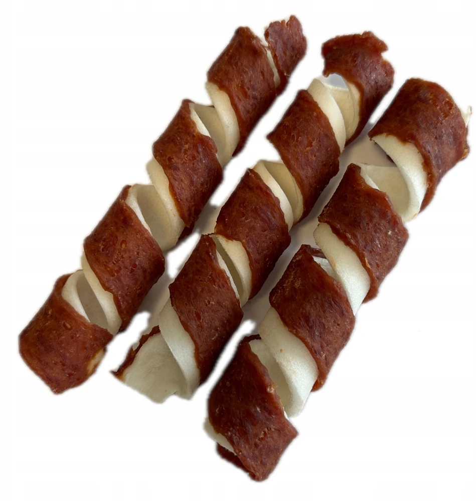 Hau&Miau Pausesnack šunų skanėstas, susukti ritinėliai su antiena, 500g