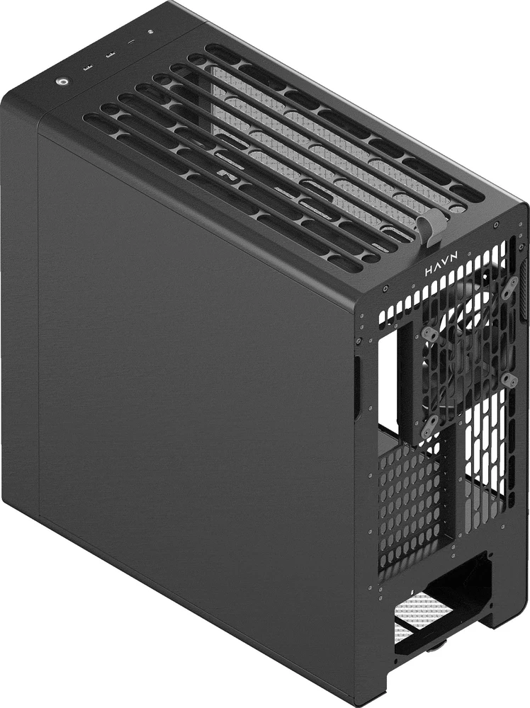 HAVN BF 360 Flow kompiuterio korpusas, Midi bokštas, E-ATX, grūdintas stiklas – Juodas