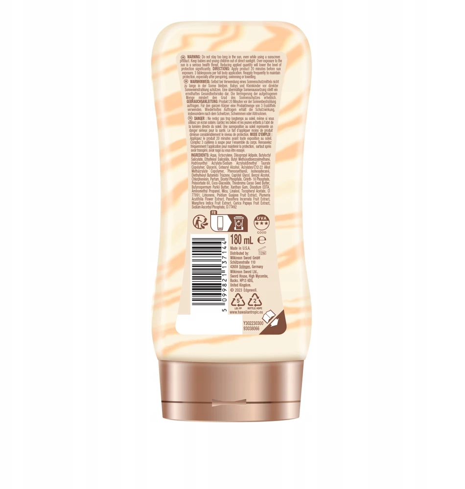 „Hawaiian Tropic“ drėkinamasis kremas nuo saulės SPF 30 (losjonas), 180 ml