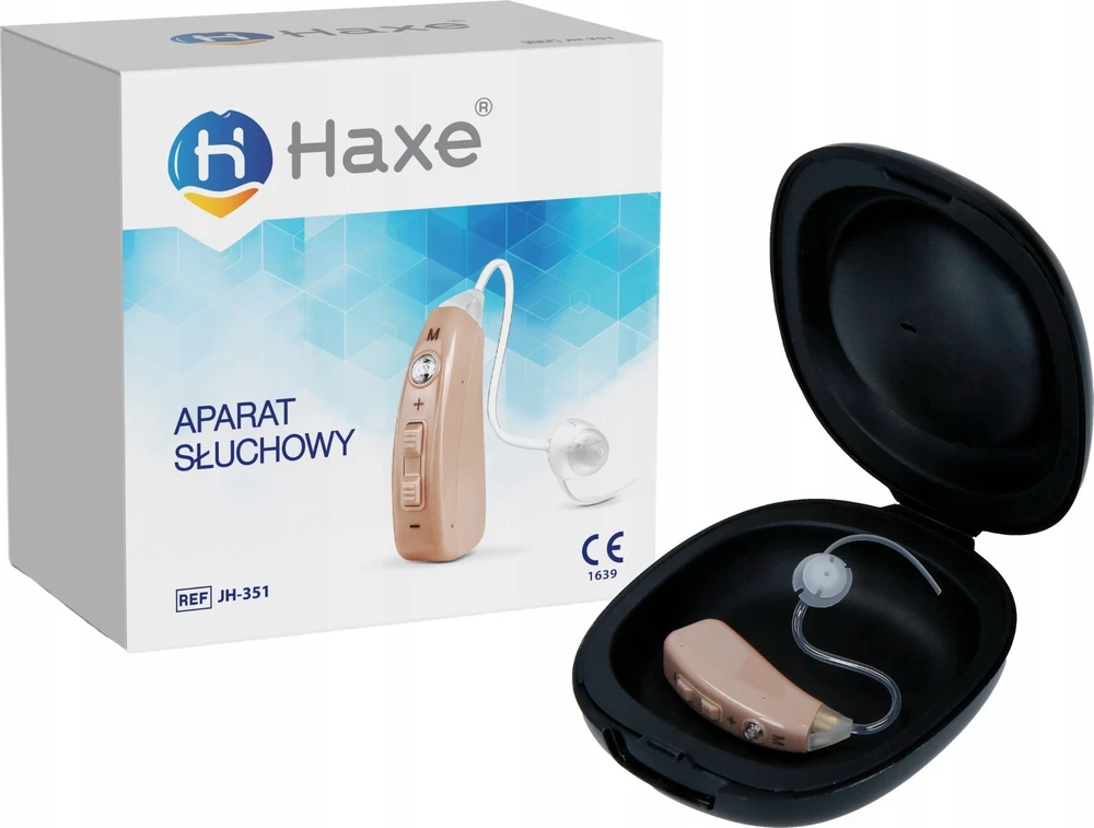 Klausos Aparatas - HAXE JH351 ausyje 4 lygių valdymas smėlio spalvos