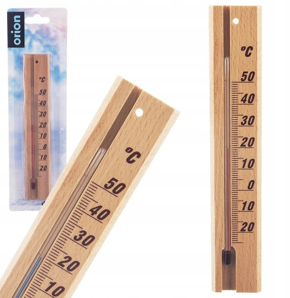 Haxe Orion Medinis termometras 20 cm - vidaus ir lauko temperatūros matavimui