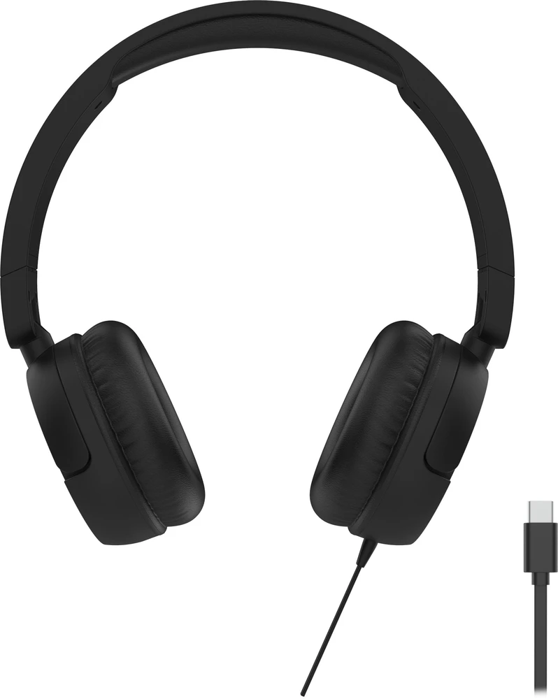 HC210 ausinės STREETZ, mikrofonas, garsumo reguliavimas, USB-C, juodos / HC210-BLK / 6612120