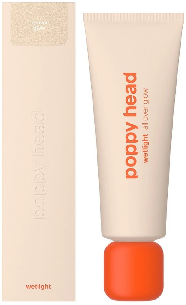 Skystas švytėjimo suteikiantis kūno ir veido prausiklis „Poppy Head Wetlight“ 01 „Glowsecco“ 50 ml
