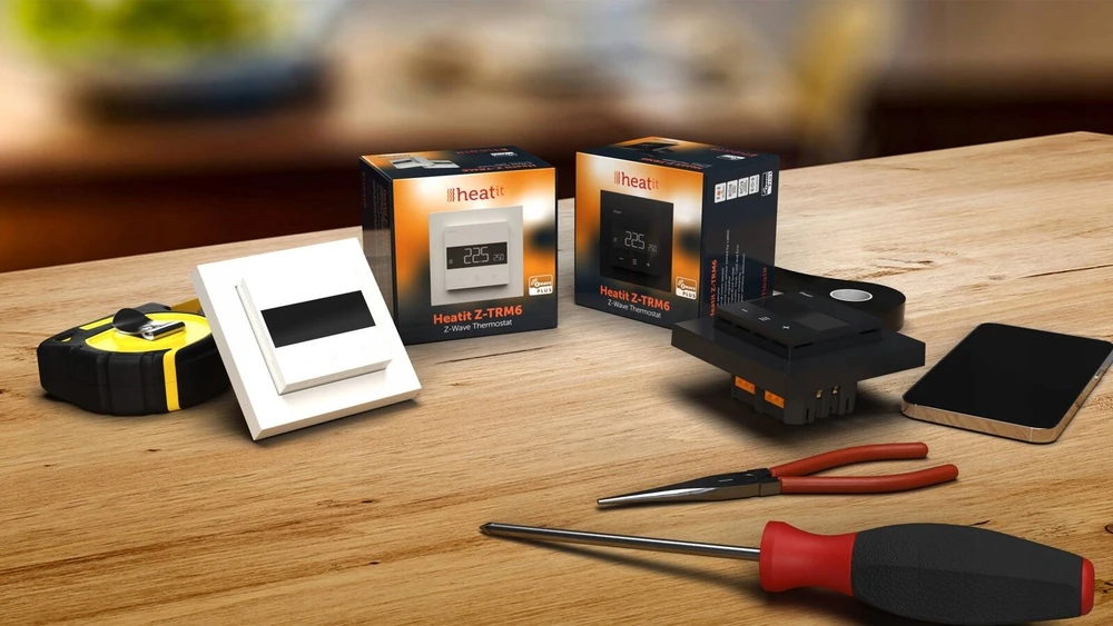 HeatIT Z-TRM6 Zwave termostatas juodas matinis 16A