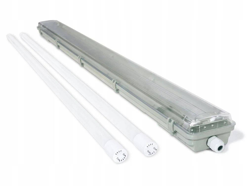 Heda LED šviestuvas hermetiškas su atšvaitu ir LED vamzdeliais 2xT8 18W 120cm IP65 HDL236KOM